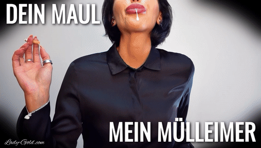 Dein Maul - mein Mülleimer!Weit aufmachen... ich zeige dir, wozu dein wertloses Maul wirklich taugt! Ob Staub, Dreck, Rotze oder mehr - alles landet in deinem Maul, meinem persönlichen Abfalleimer! Gehorche und erlebe, wie ich deine Hingabe auf die schmutzigste Weise belohne...