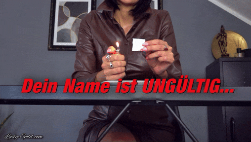 Dein Name ist ungültig... Dein Name gehört dir nicht mehr! Ich werde ihn dir nehmen und durch einen neuen ersetzen. Einen Namen, der zu dir passt und dich besser beschreibt... Ich mache dir endgültig klar, wer du ab sofort bist, und wer du nie wieder sein wirst! Du schaust gebannt auf meine Lippen... sie wiederholen deinen neuen Namen, immer und immer wieder... Keine Diskussionen, meine Entscheidung steht längst fest... deine alte Identität wird gelöscht!